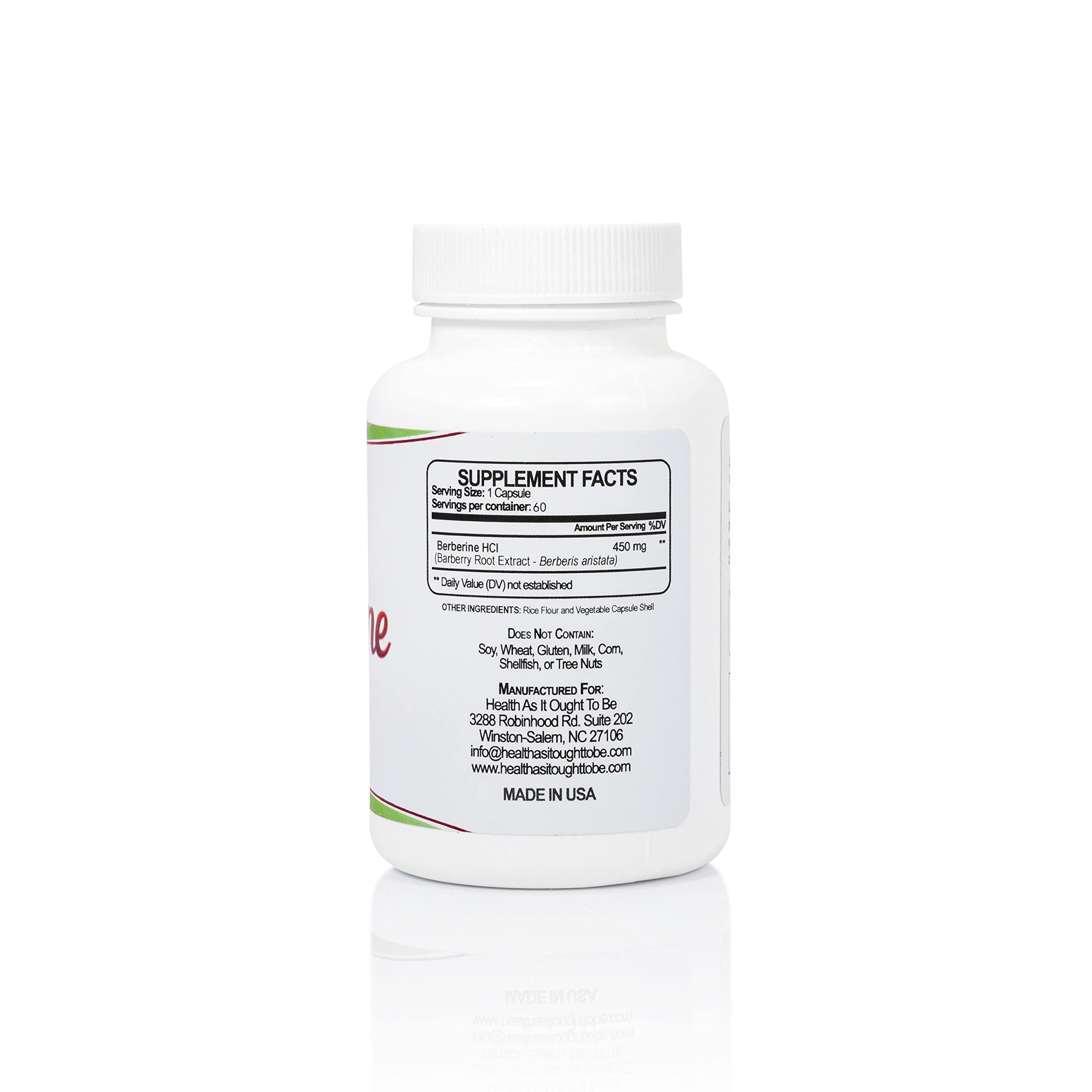 Health As It Ought To Be Fresh Berberine capsules pack, easy-to-swallow