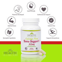 Health As It Ought To Be bone support packaging image with label visible.