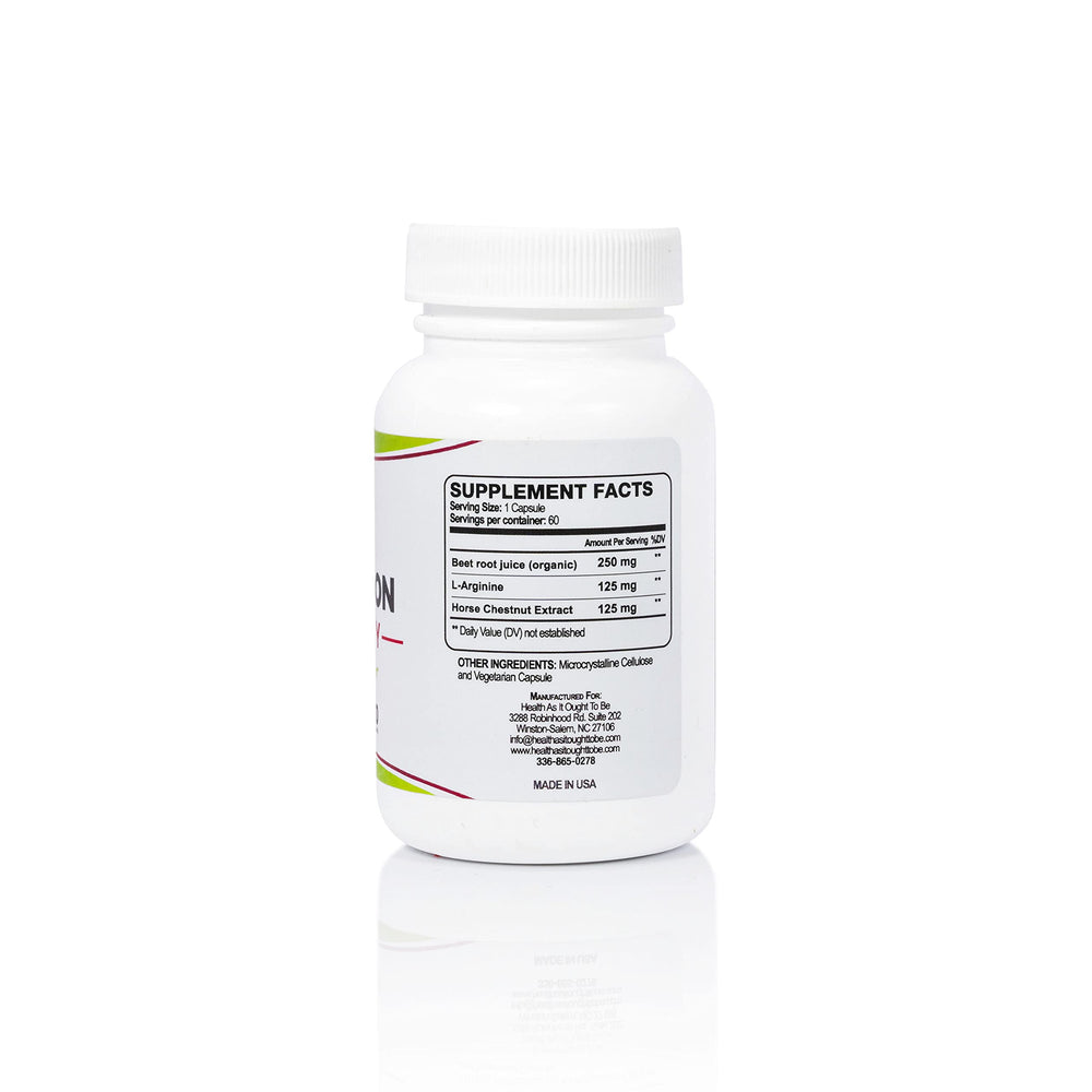 Health As It Ought To Be Circulation Syn3rgy capsules closeup for easy daily intake