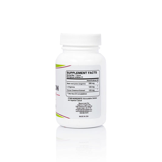 Health As It Ought To Be Circulation Syn3rgy capsules closeup for easy daily intake