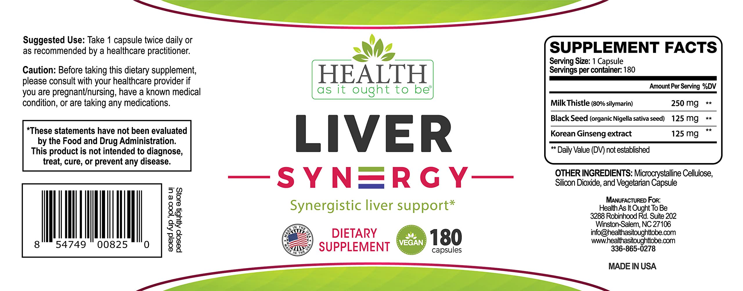 Health As It Ought To Be Liver Syn3rgy milk thistle highlight with silymarin antioxidants.