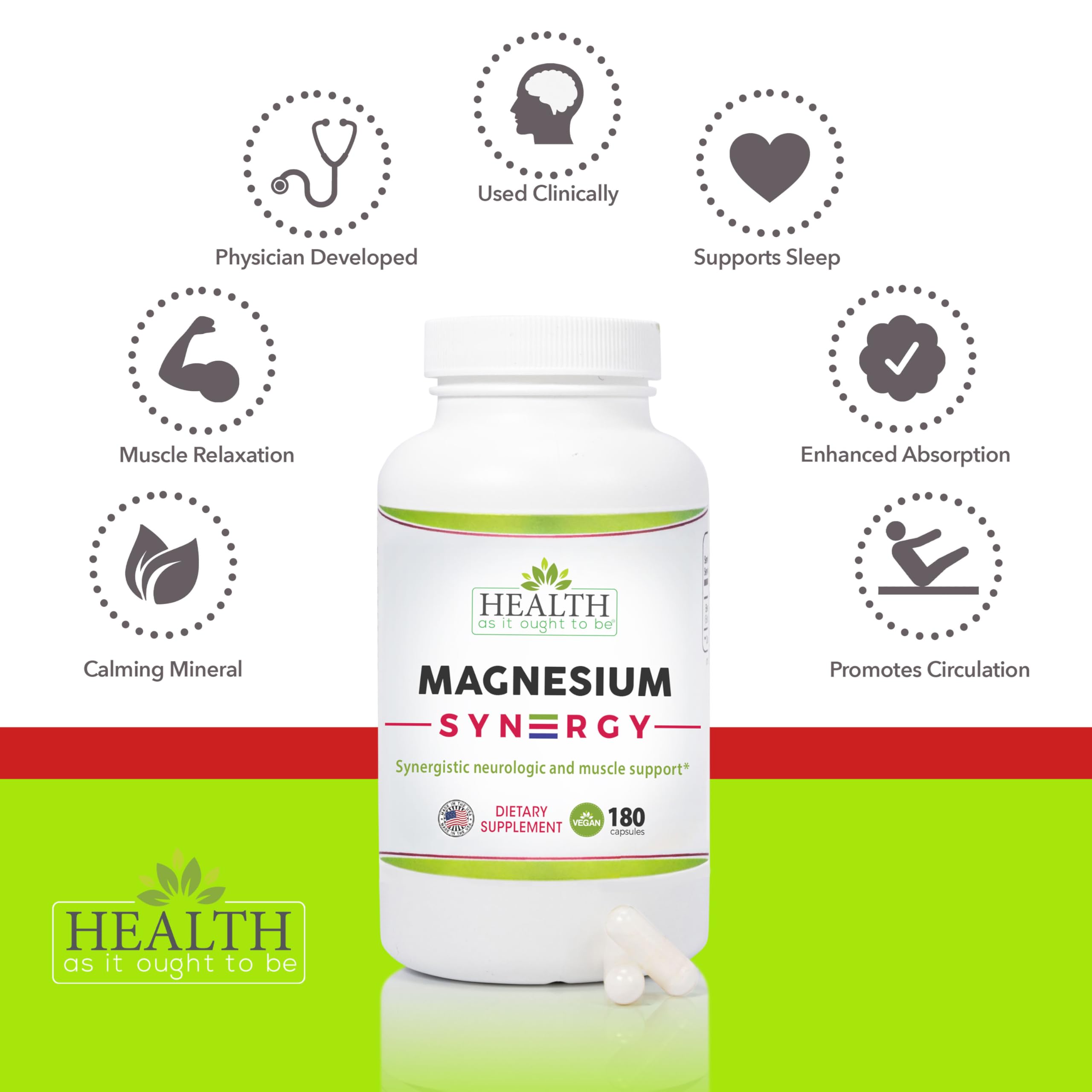 Magnesium Syn3rgy capsules laid out to highlight three forms for daily energy support.