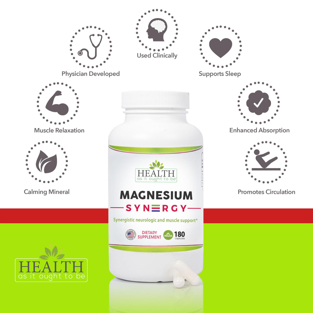 Magnesium Syn3rgy capsules laid out to highlight three forms for daily energy support.