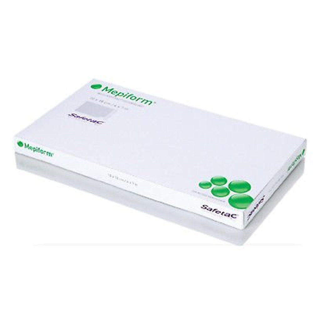 Health & Beauty Mepiform scar dressing packaging for convenient use and storage.