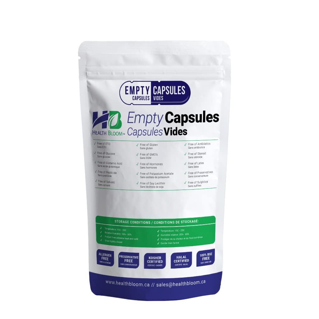 Health Bloom capsules packaging in a resealable pouch protecting contents