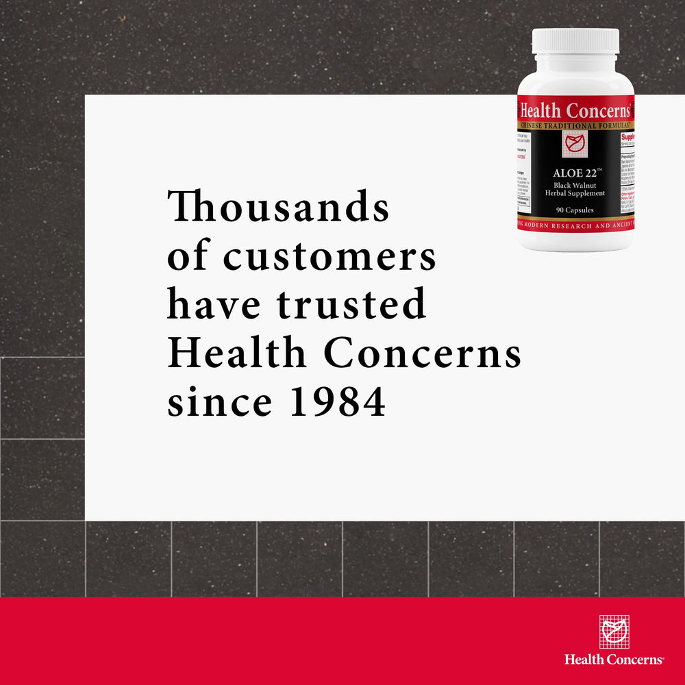 Health Concerns Aloe 22 bottle with water for daily routine
