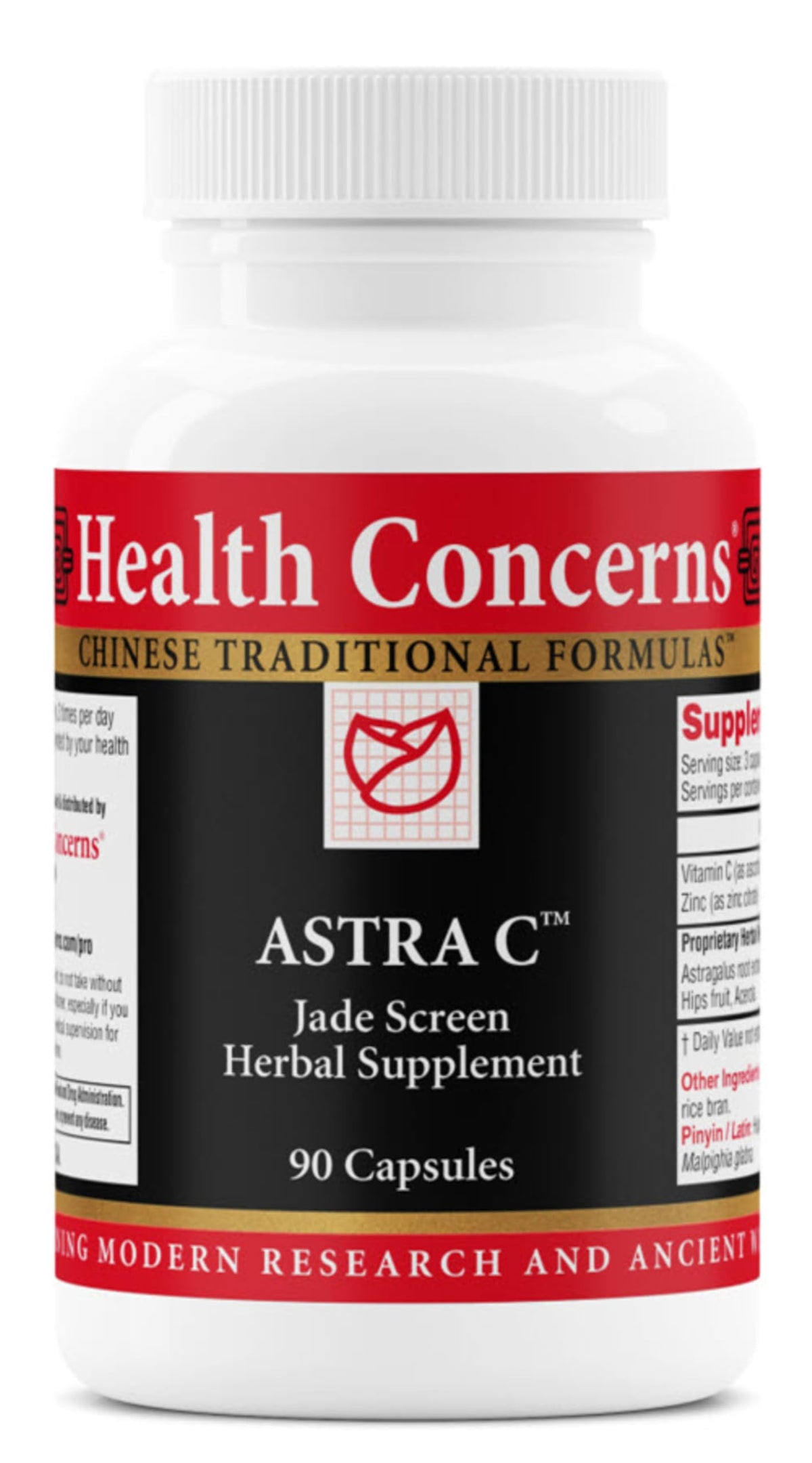 Health Concerns Astra C bottle front highlights daily immune support potential for steady wellness.
