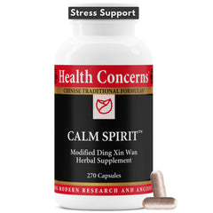 Health Concerns Calm Spirit bottle pour promotes a soothing mood during daily routines.