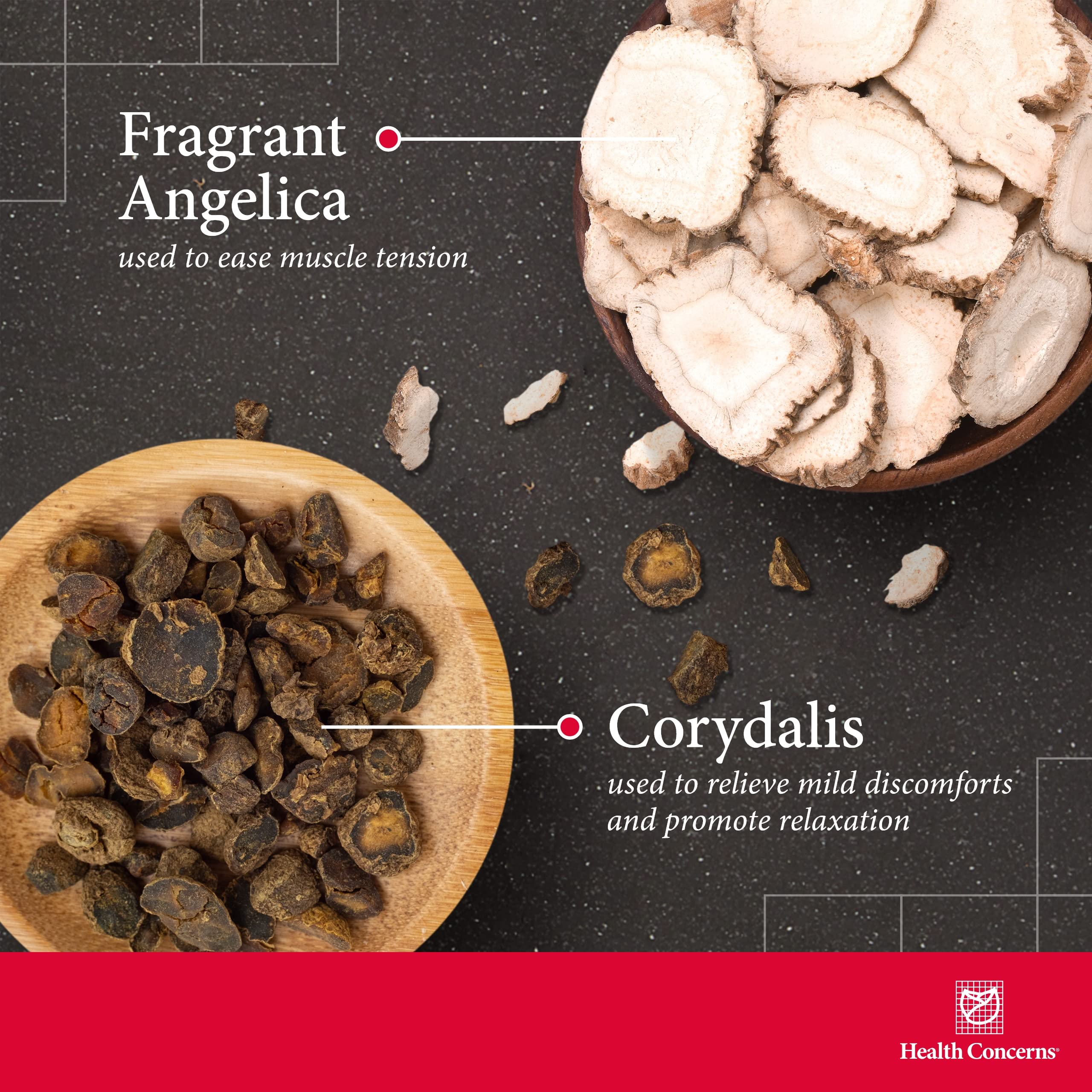 Health Concerns Channel Flow with Corydalis highlights traditional herbal support.