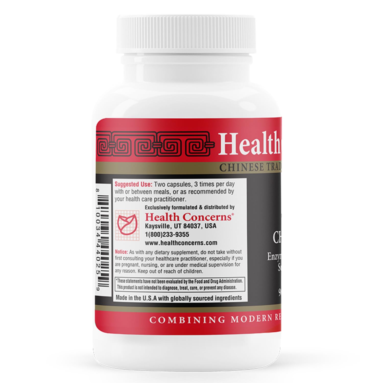 Health Concerns Chzyme herbal blend close-up highlighting peppermint and ginger for digestion.