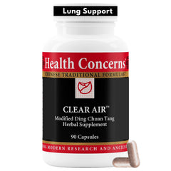 Health Concerns Clear Air bottle front view may support easier breathing.