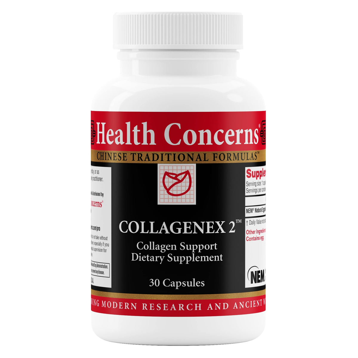 Health Concerns Collagenex2 bottle front view highlighting joint support potential
