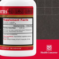 Health Concerns Great Yin night sweats support bottle helps quiet evening disruptions