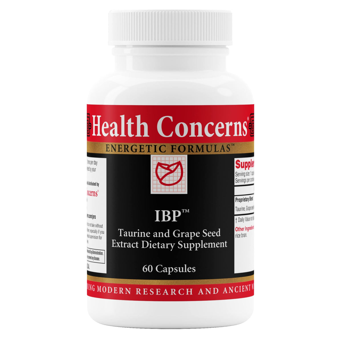 Health Concerns IBP heart health bottle supporting cardiovascular wellness.