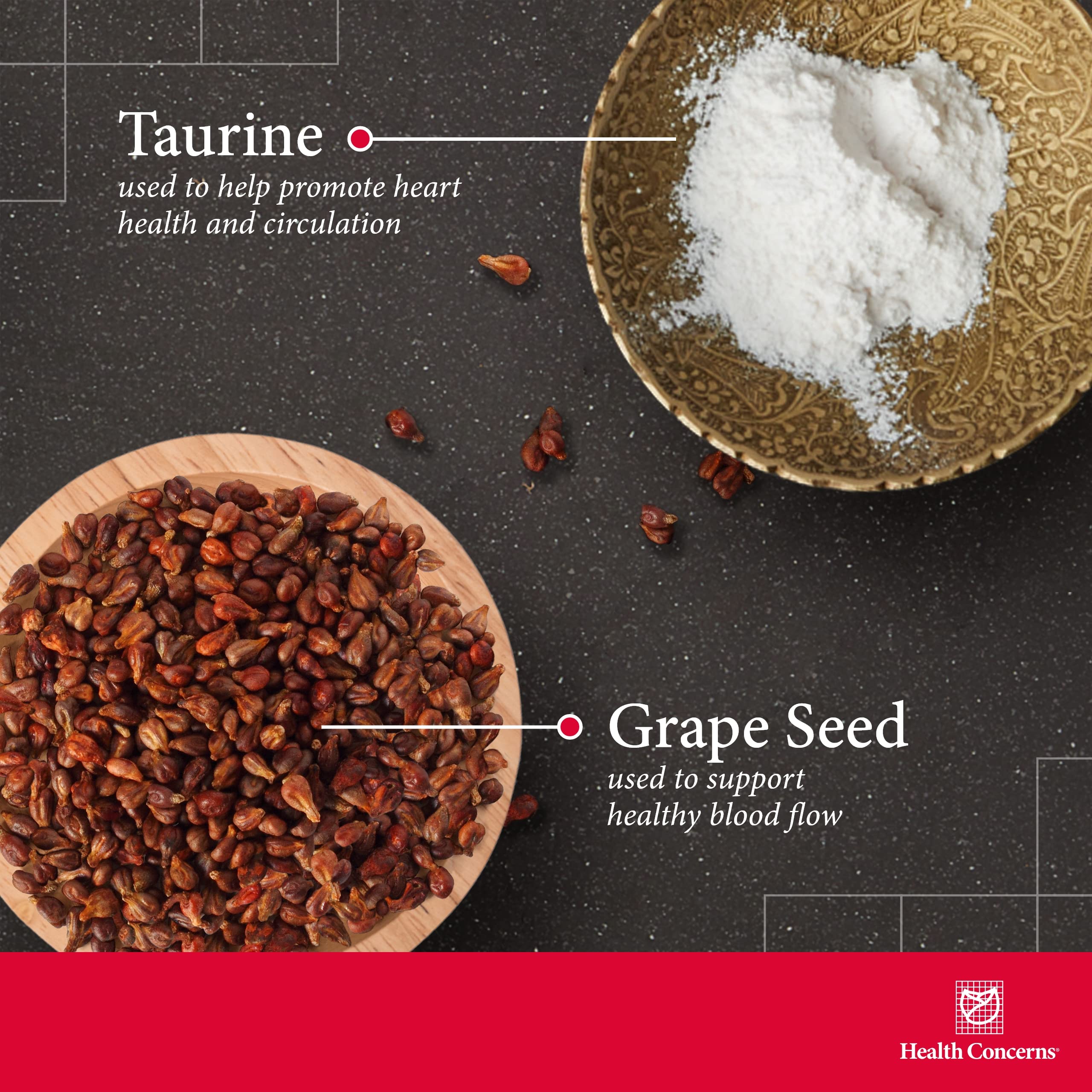 Health Concerns IBP taurine ingredient spotlight for circulation and metabolism.