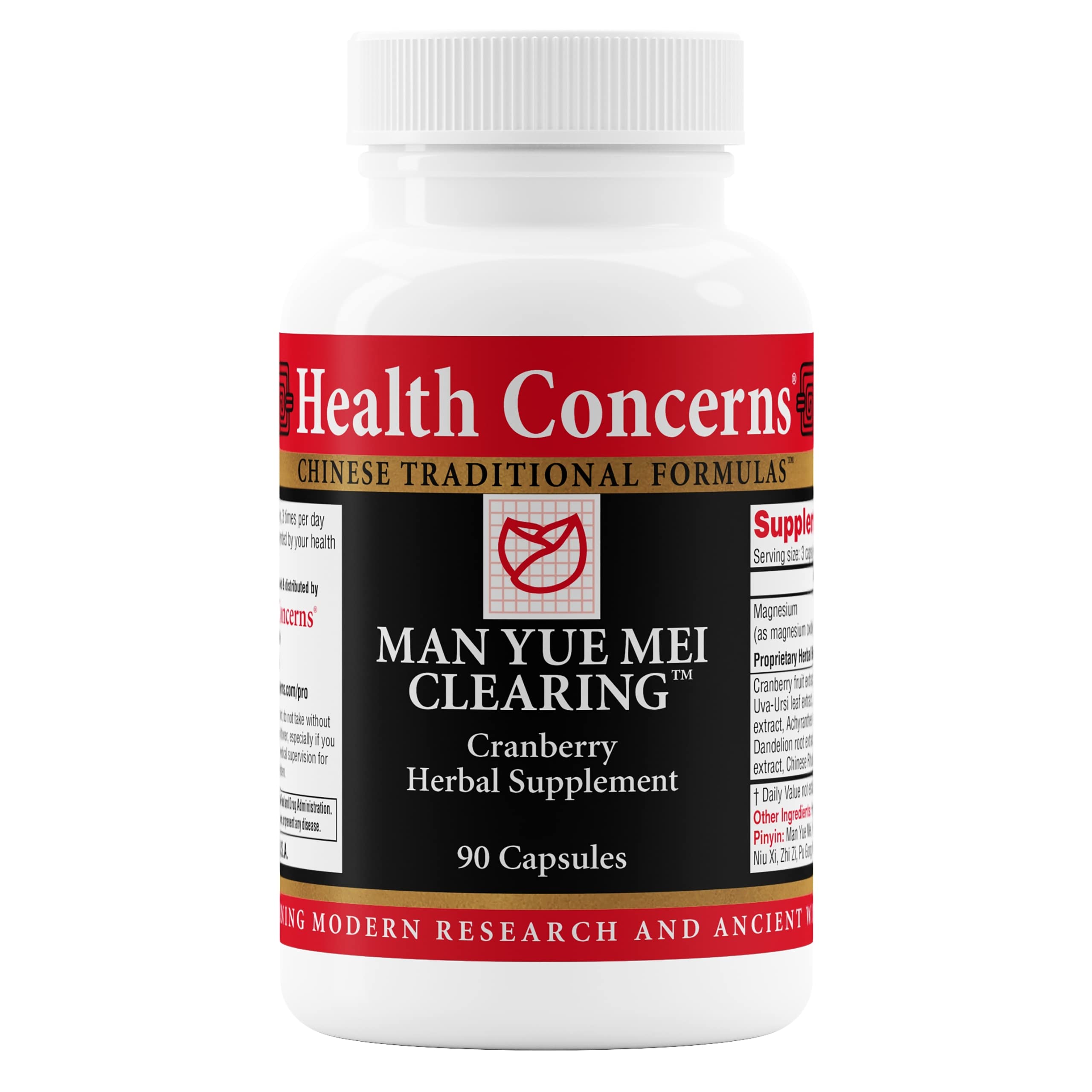 Health Concerns Man Yue Mei Clearing bottle front supports daily urinary comfort.