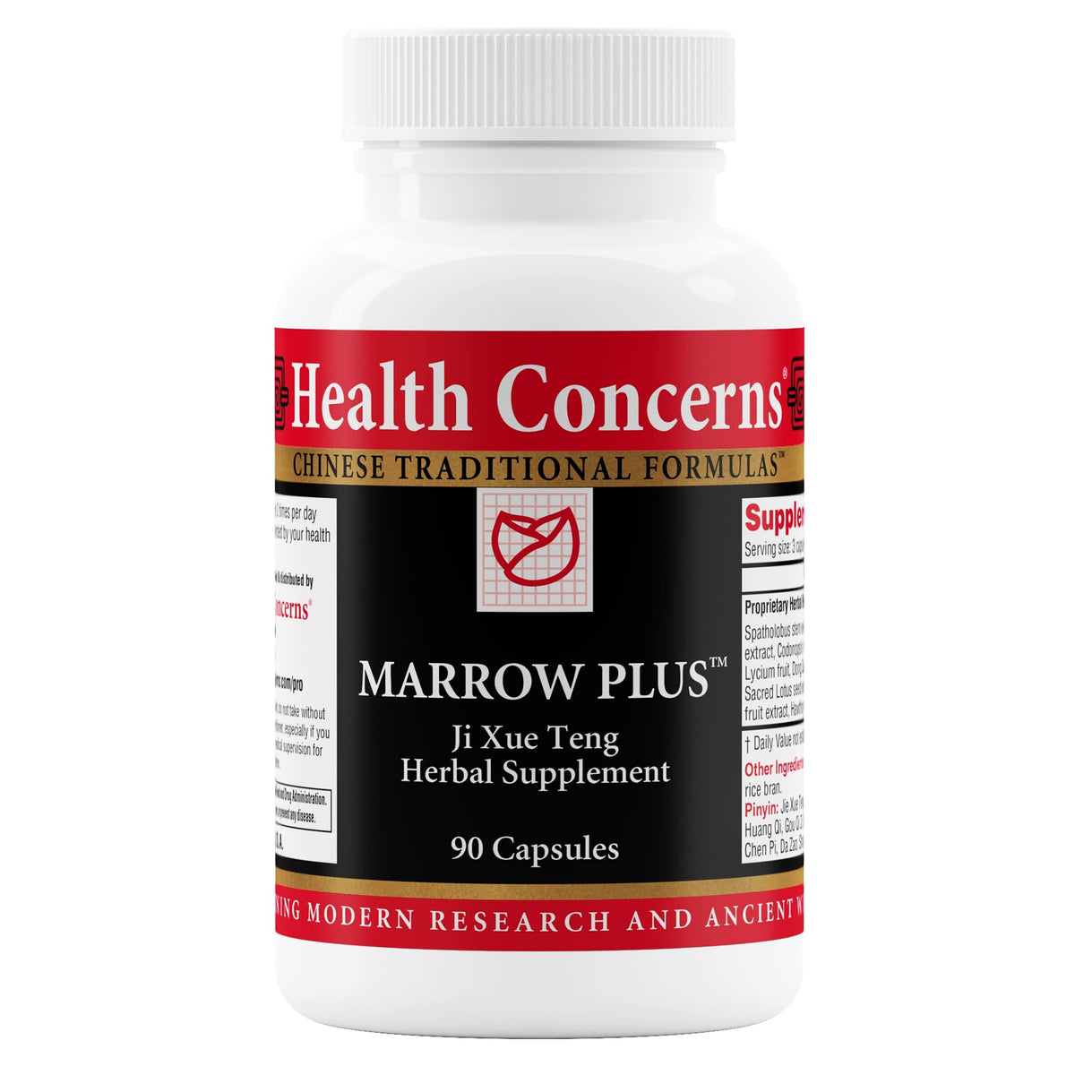 Health Concerns Marrow Plus bottle cap for easy daily dosing.