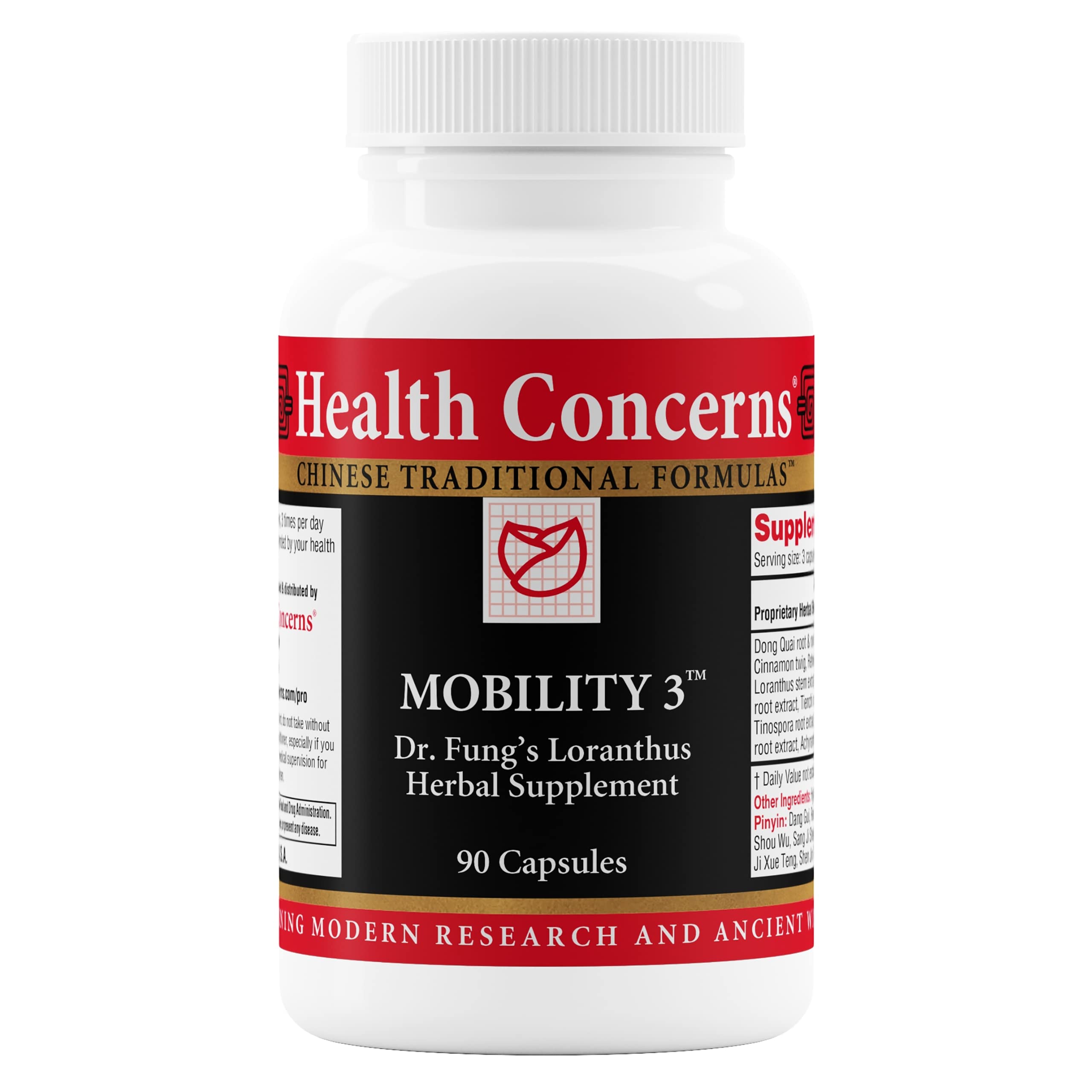 Health Concerns Mobility 3 bottle front view highlighting joint support formula