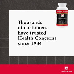 Health Concerns Mobility 2 bottle and glass suggest convenient daily supplement routine