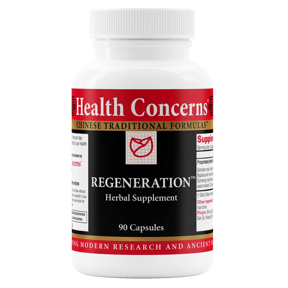 Health Concerns Regeneration immune-support bottle boosts daily resilience with herbal balance