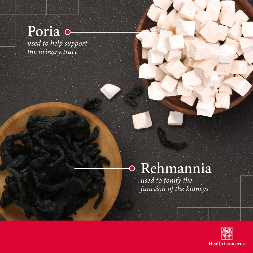 Health Concerns Rehmannia 8 capsules in pack for easy routine.