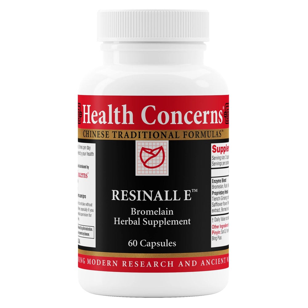 Health Concerns Resinall E bottle cap, compact packaging for convenient recovery support