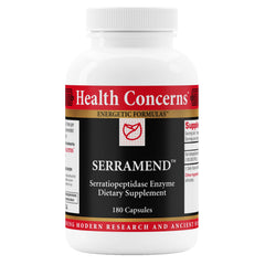 Health Concerns Serramend bottle front showing product branding for daily immune support