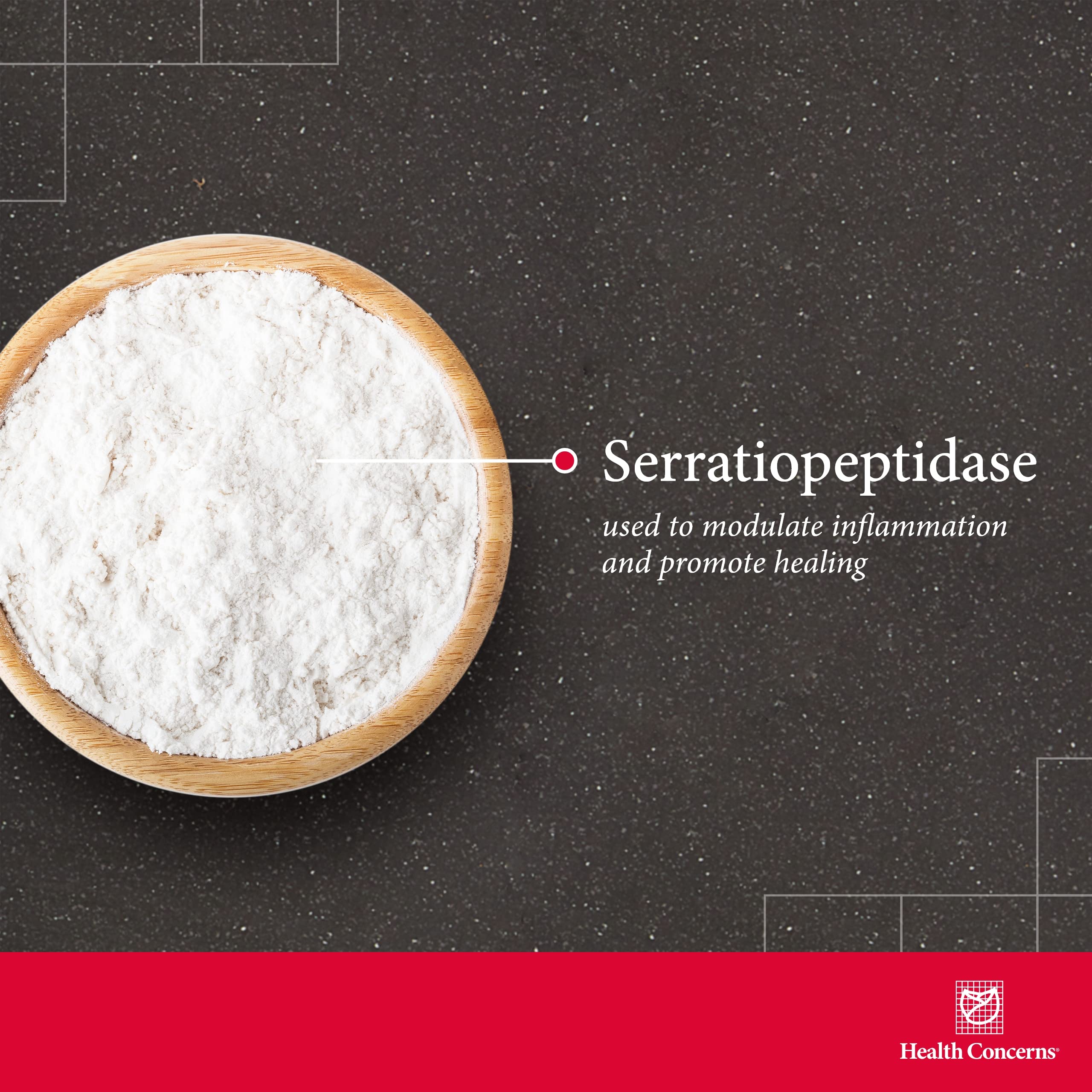 Serramend bottle pour illustrating easy daily capsule intake