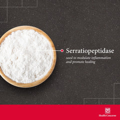 Serramend bottle pour illustrating easy daily capsule intake
