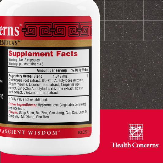 Health Concerns Six Gentlemen packaging ready for a convenient daily digestive routine.