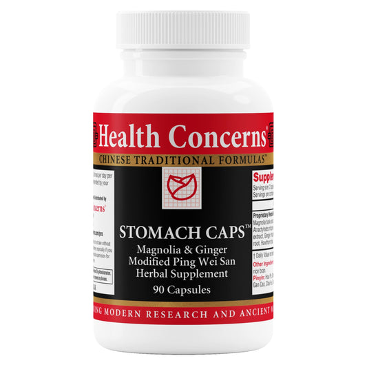 Health Concerns Stomach Caps bottle front view for digestive support.
