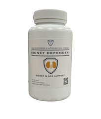 Health Defender Kidney Defender bottle pour shows easy daily dosage for kidney support.