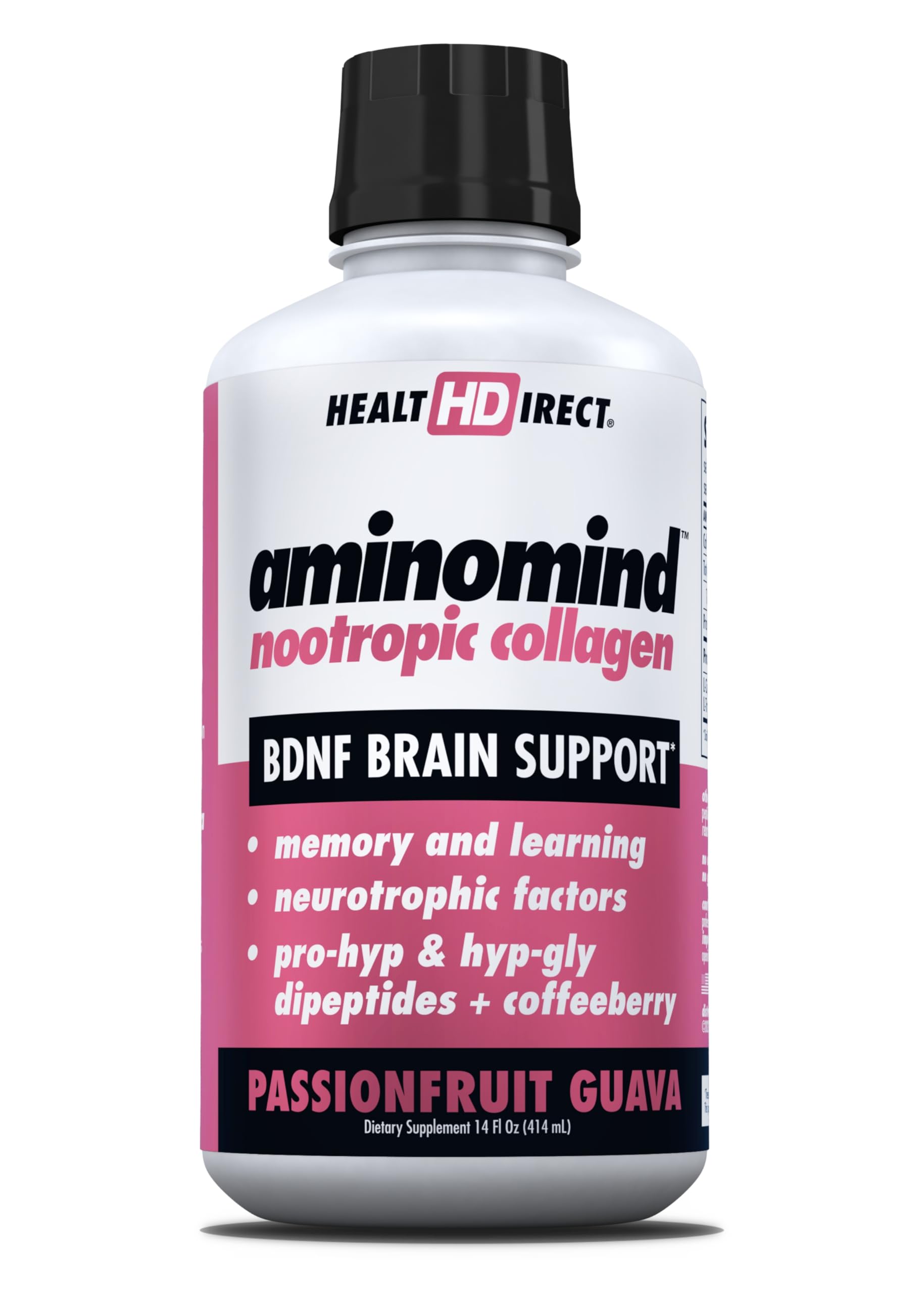 HEALTH DIRECT AminoMind bottle cap shows convenient brain-boosting blend