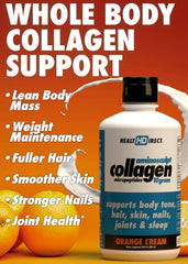 Health Direct AminoSculpt orange cream liquid collagen pour supports convenient daily supplementation.