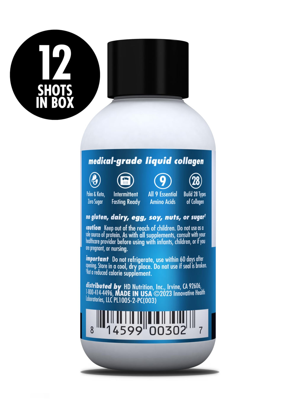 Piña Colada color and tropical vibe behind Health Direct AminoSculpt bottle.