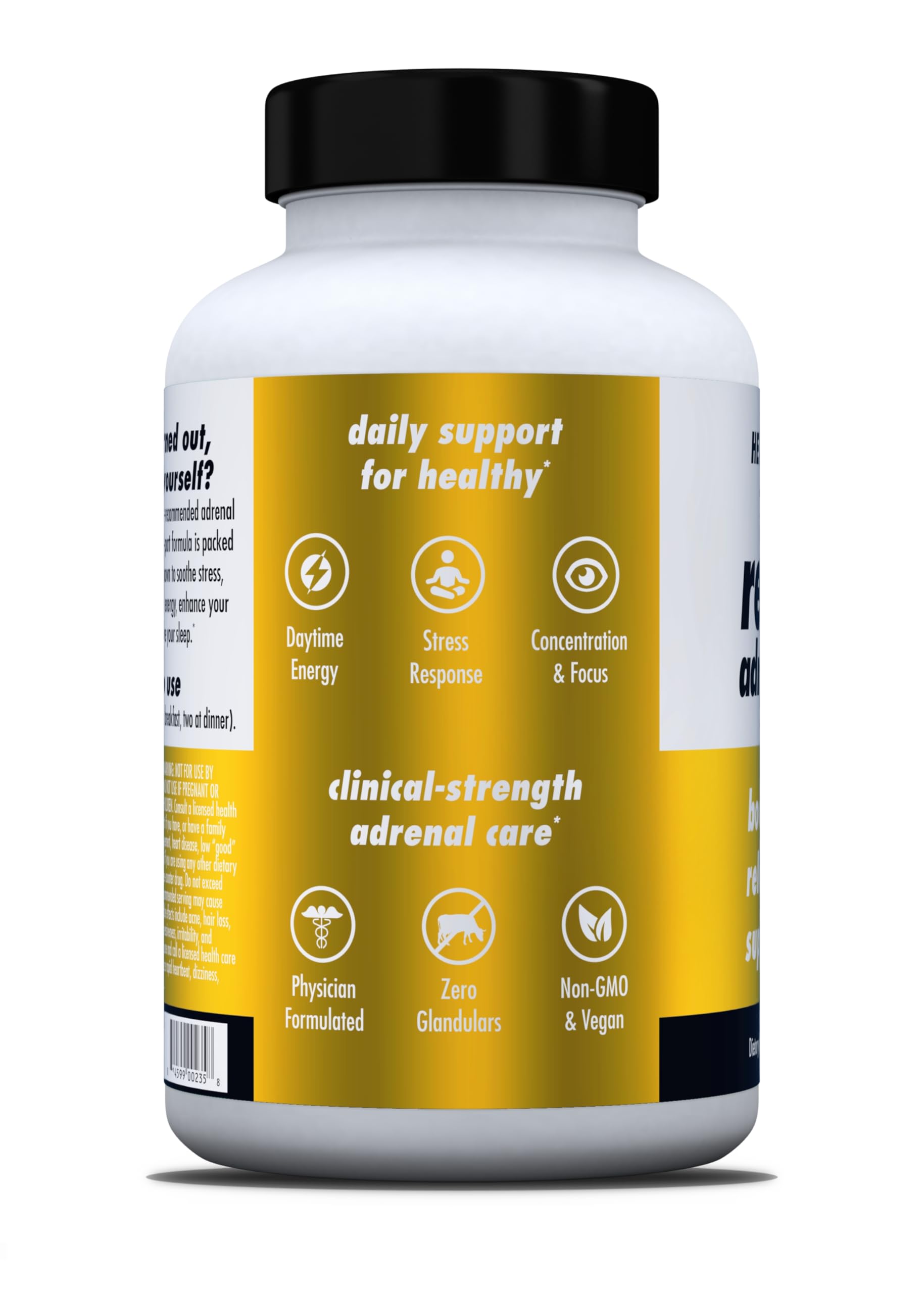 Health Direct Restorit Adrenal Care calm-focused routine scene.