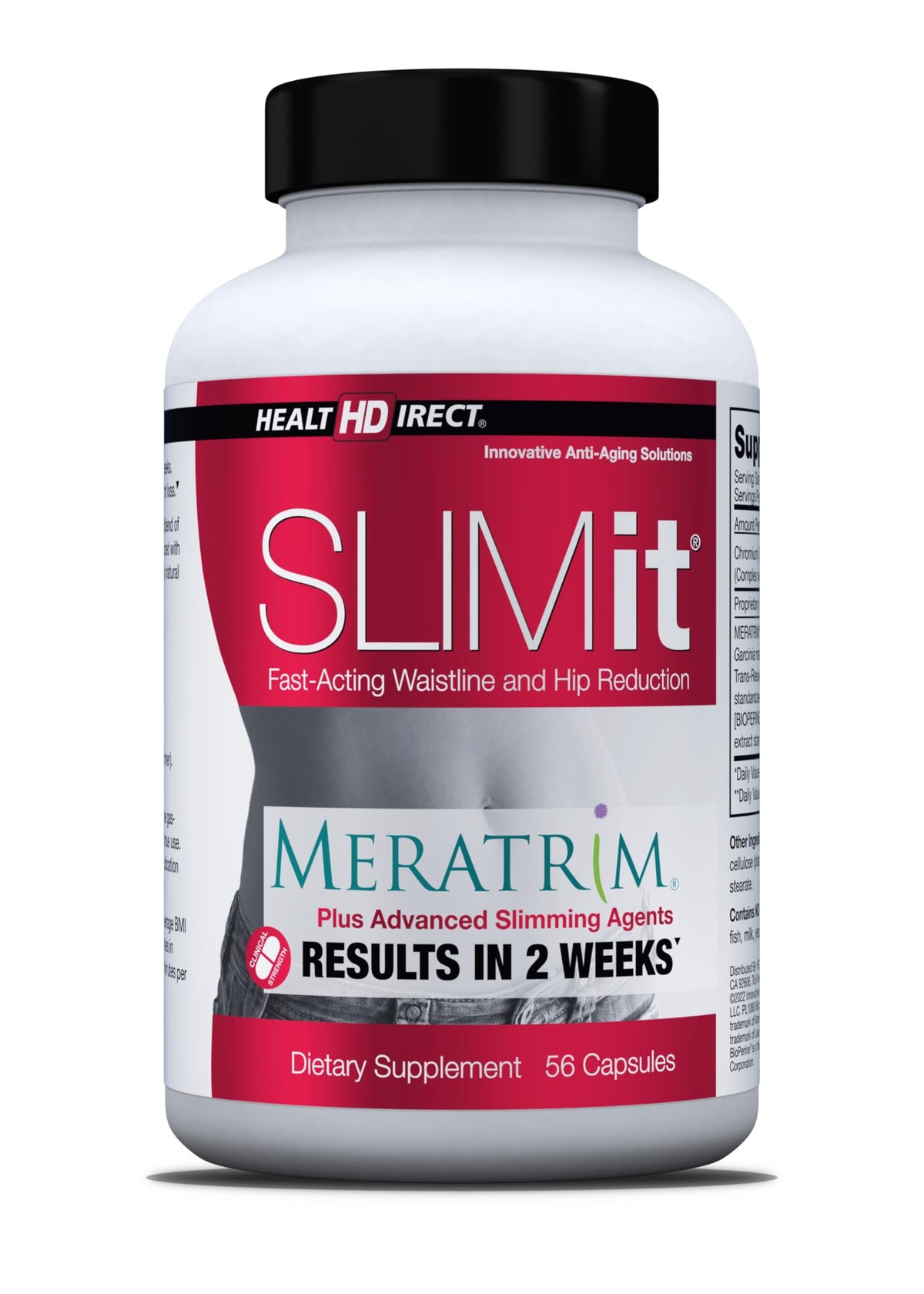 HEALTH DIRECT SLIMit bottle with Meratrim supports convenient daily fat management.