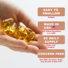 Health Dose Omega 3 gluten free and non GMO icon highlights clean ingredients