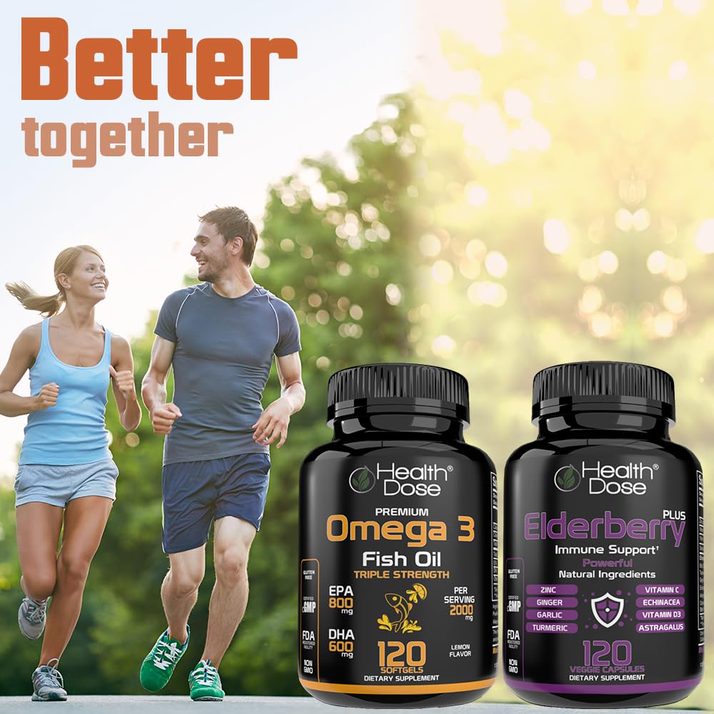 Health Dose Omega 3 lemon flavor packaging conveys refreshing taste