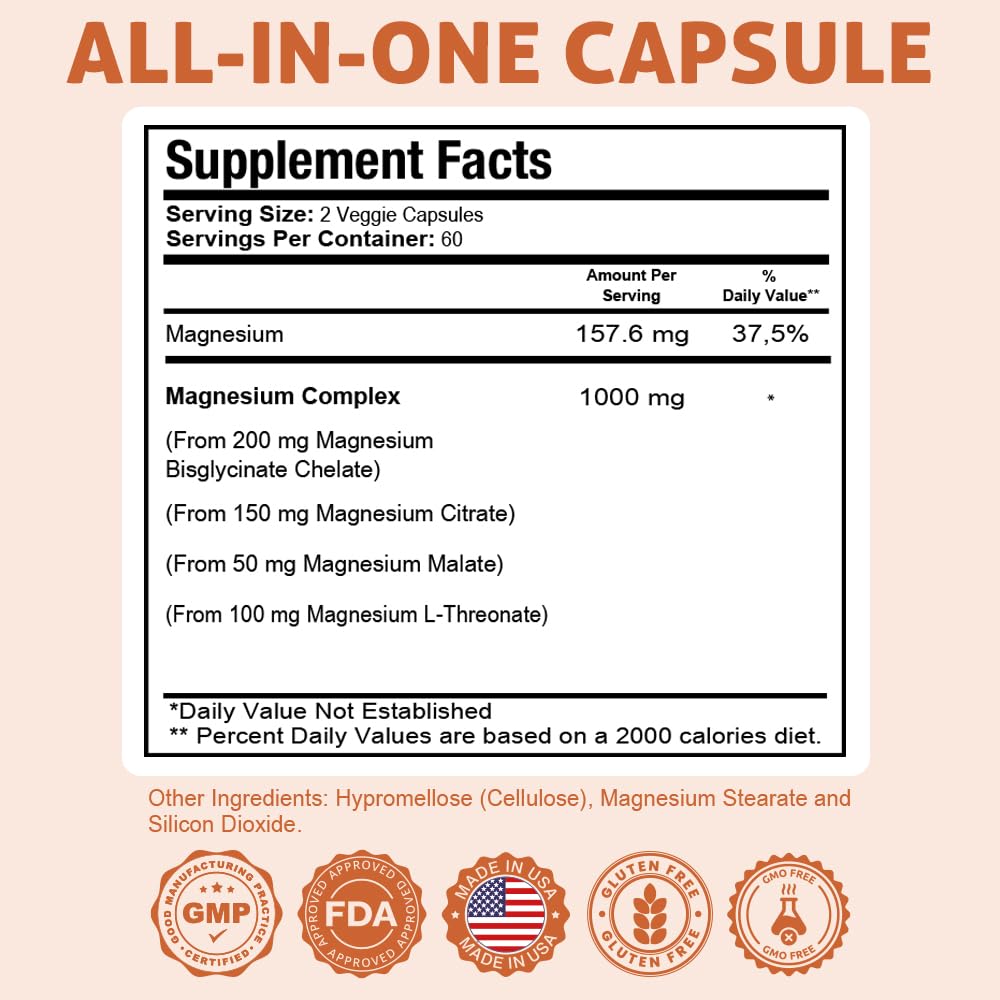 Health Dose Triple Magnesium veggie capsules shows plant-based, gluten-free capsules for clean supplementation