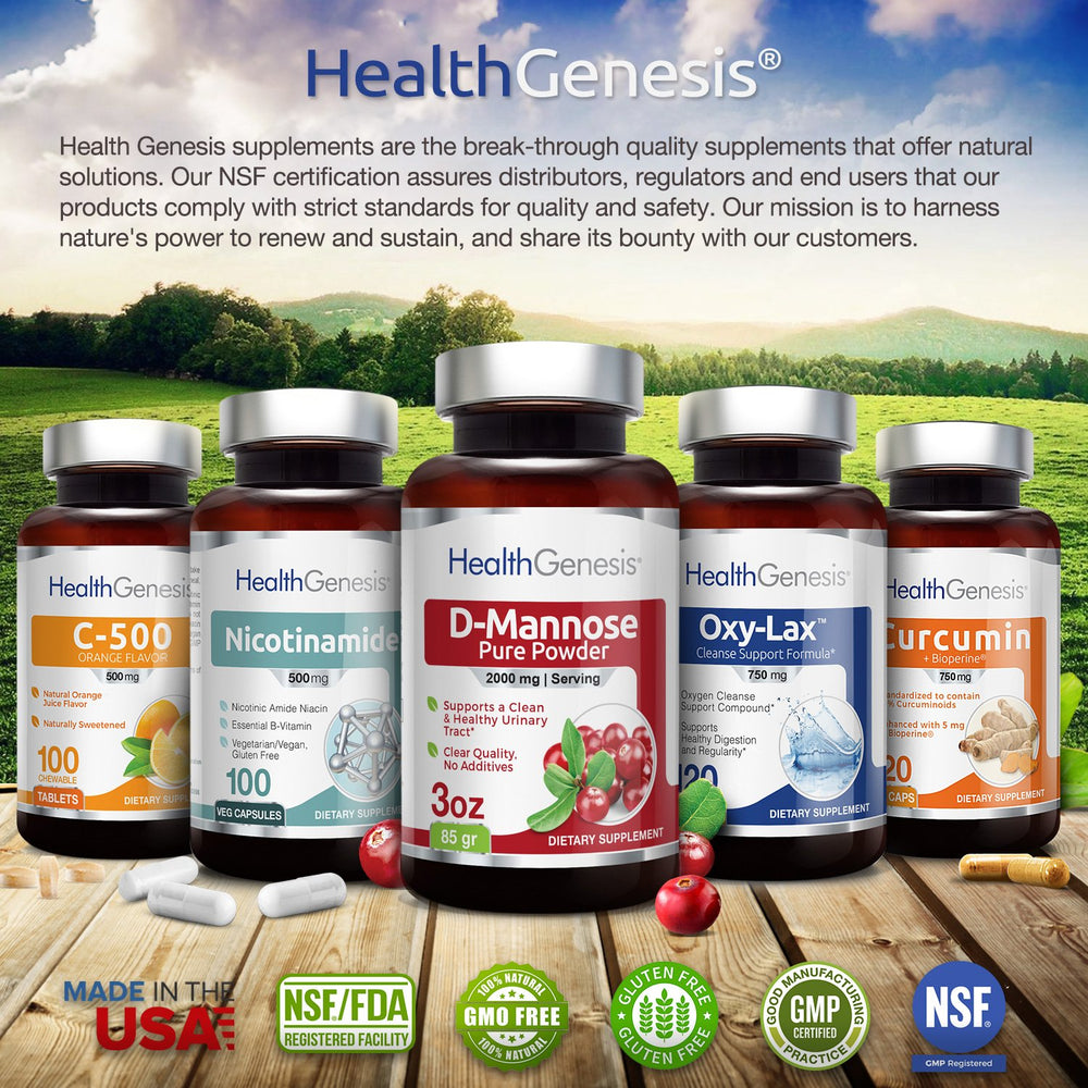 Health Genesis Nicotinamide daily-use pack illustrates easy supplementation