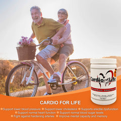 Ingredient bottle of Health Guardian Cardio for Life highlighting natural formula