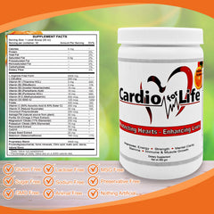 Measuring scoop of Health Guardian Cardio for Life indicating 5000 mg serving guidance