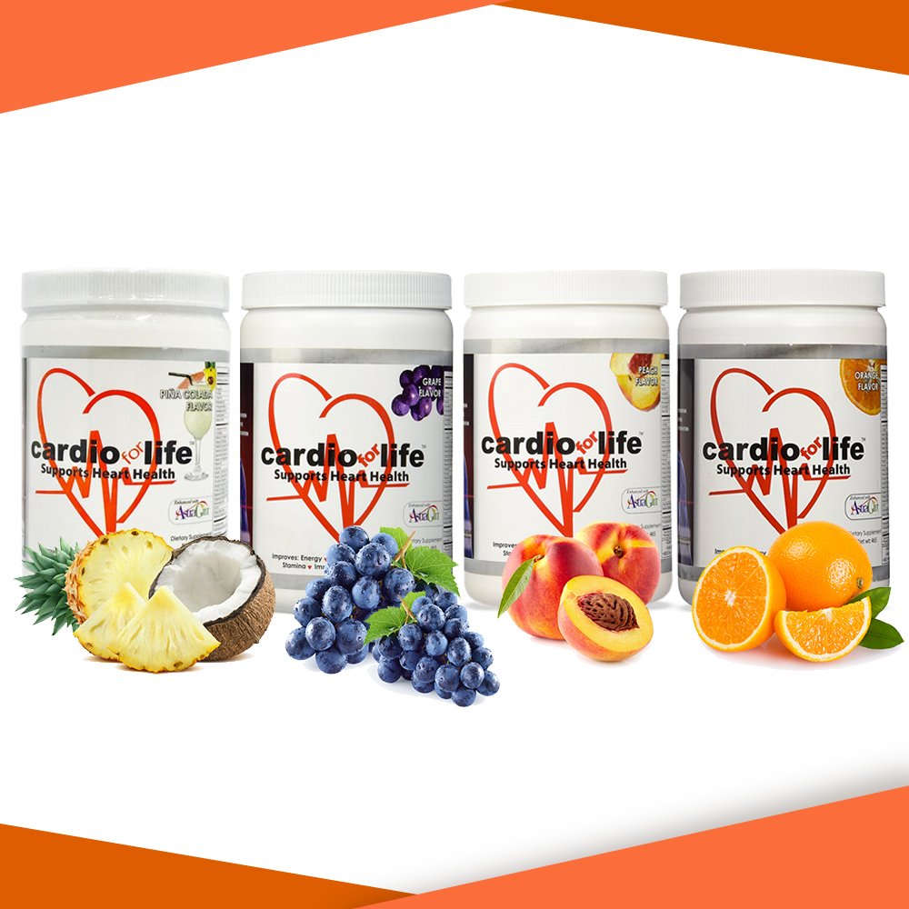 Health Guardian Cardio for Life tub with vegan and gluten-free badges.
