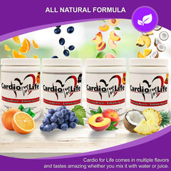 Health Guardian CardioForLife serving scoop poured into juice.