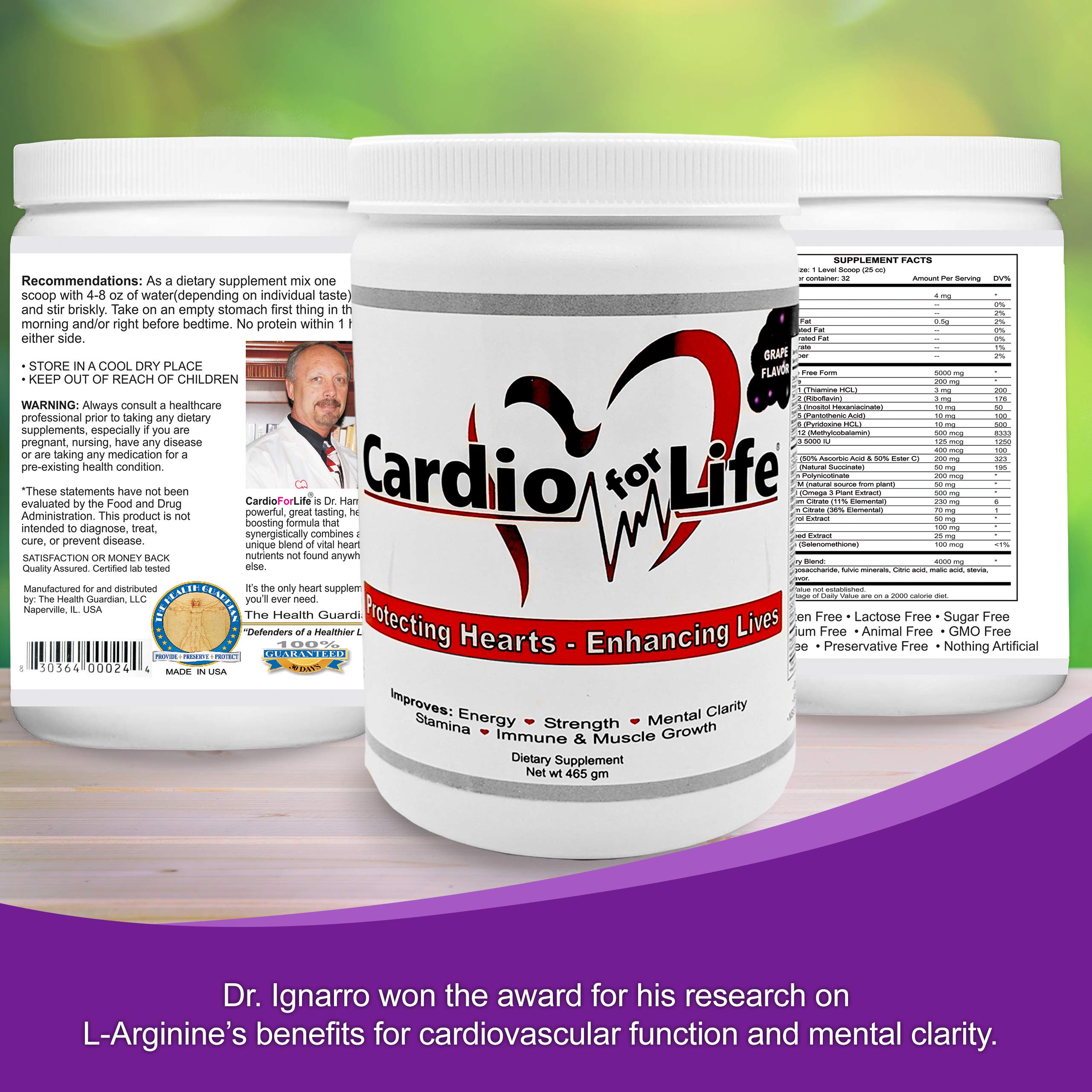 Health Guardian CardioForLife used during workout for steady energy.
