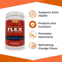 Health Guardian Flex Orange Powder water mix demonstrates easy daily use.