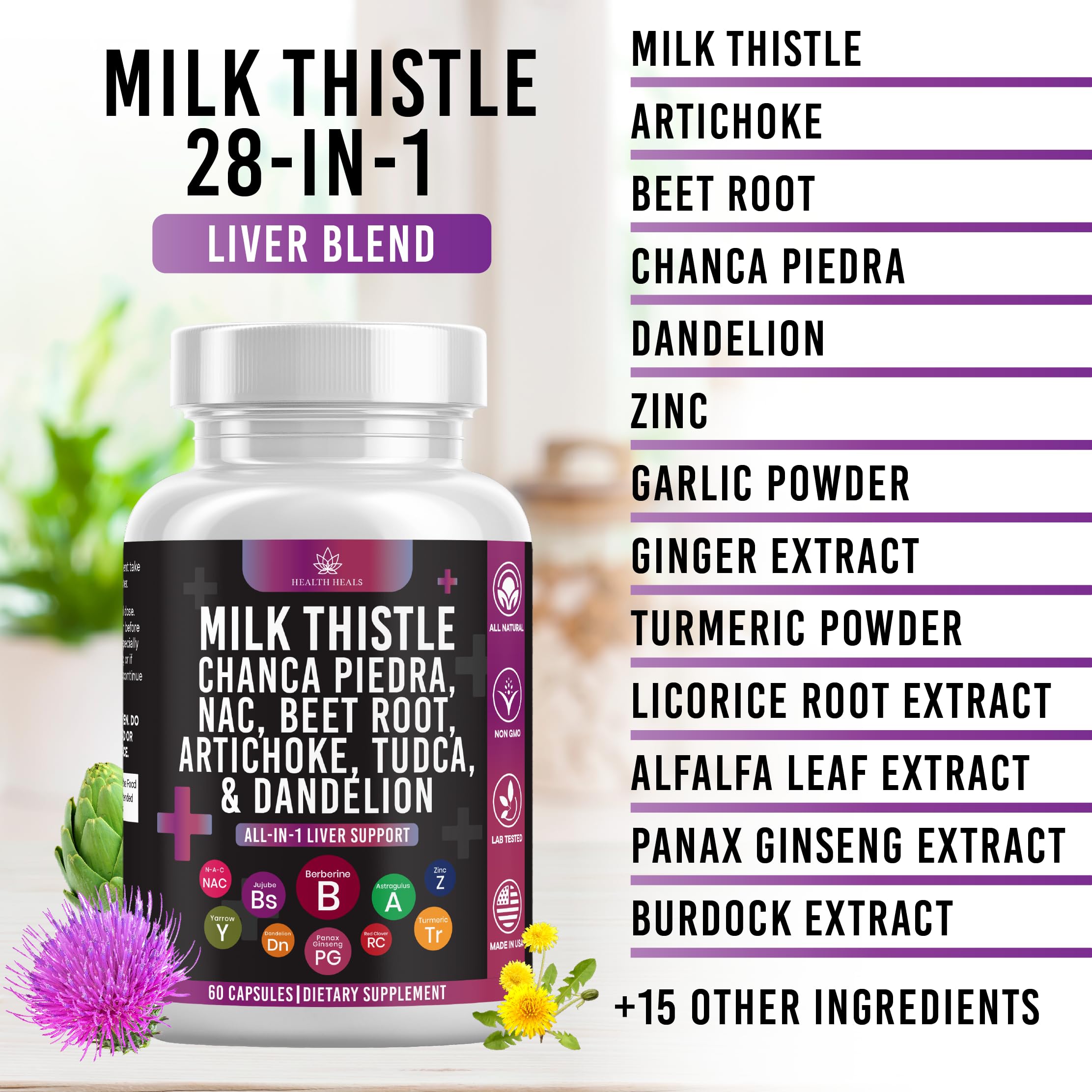 Health Heals Beet Root Extract bottle displays vibrant color suggesting digestive balance.
