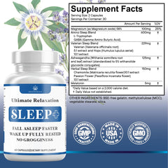 Health Heals Relaxation Sleep Aid bottle top view highlights non-habit forming sleep support for better rest.