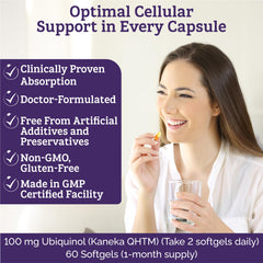 Health in Harmony 2‑month supply pack of ubiquinol CoQ10 softgels